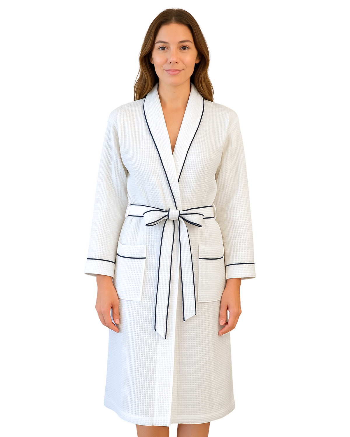 The Plum Blossom Company Organic Cotton Waffle Robe: Classic, Piped or Hooded