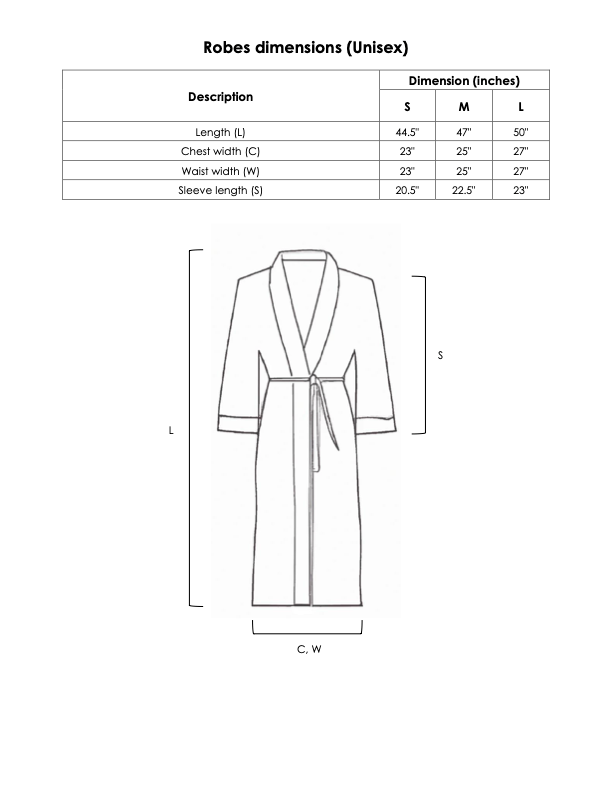 The Plum Blossom Company Organic Cotton Waffle Resort Robe