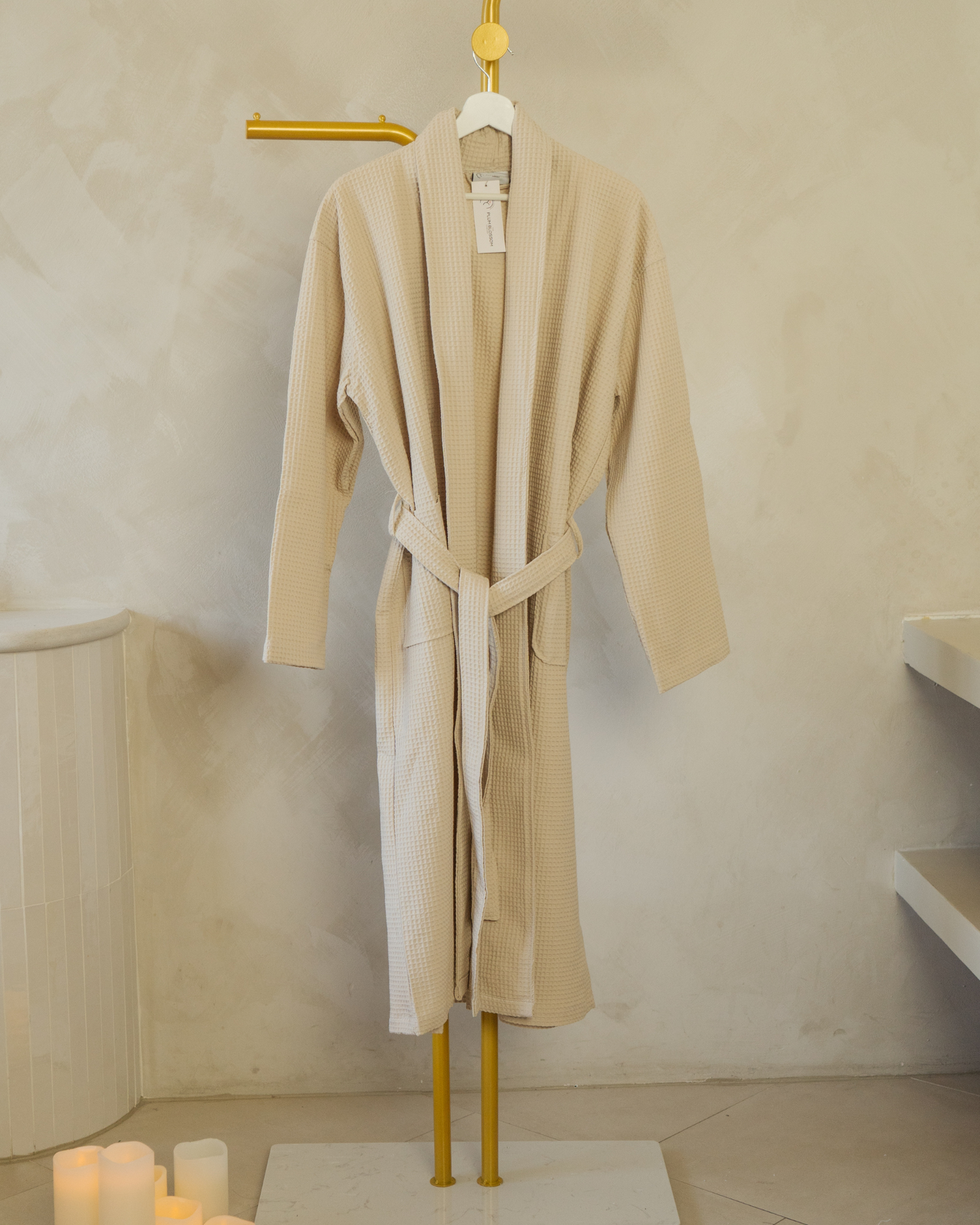 The Plum Blossom Company Organic Cotton Waffle Resort Robe