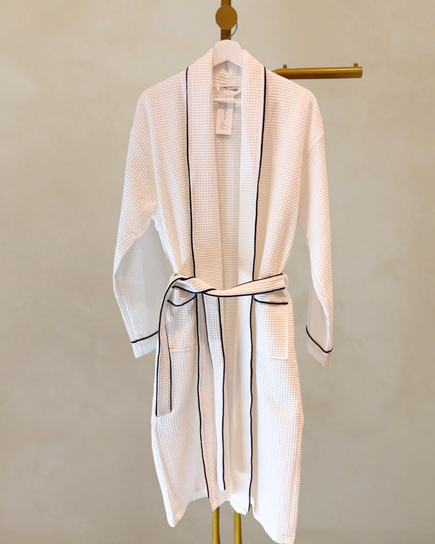 The Plum Blossom Company Organic Cotton Waffle Resort Robe