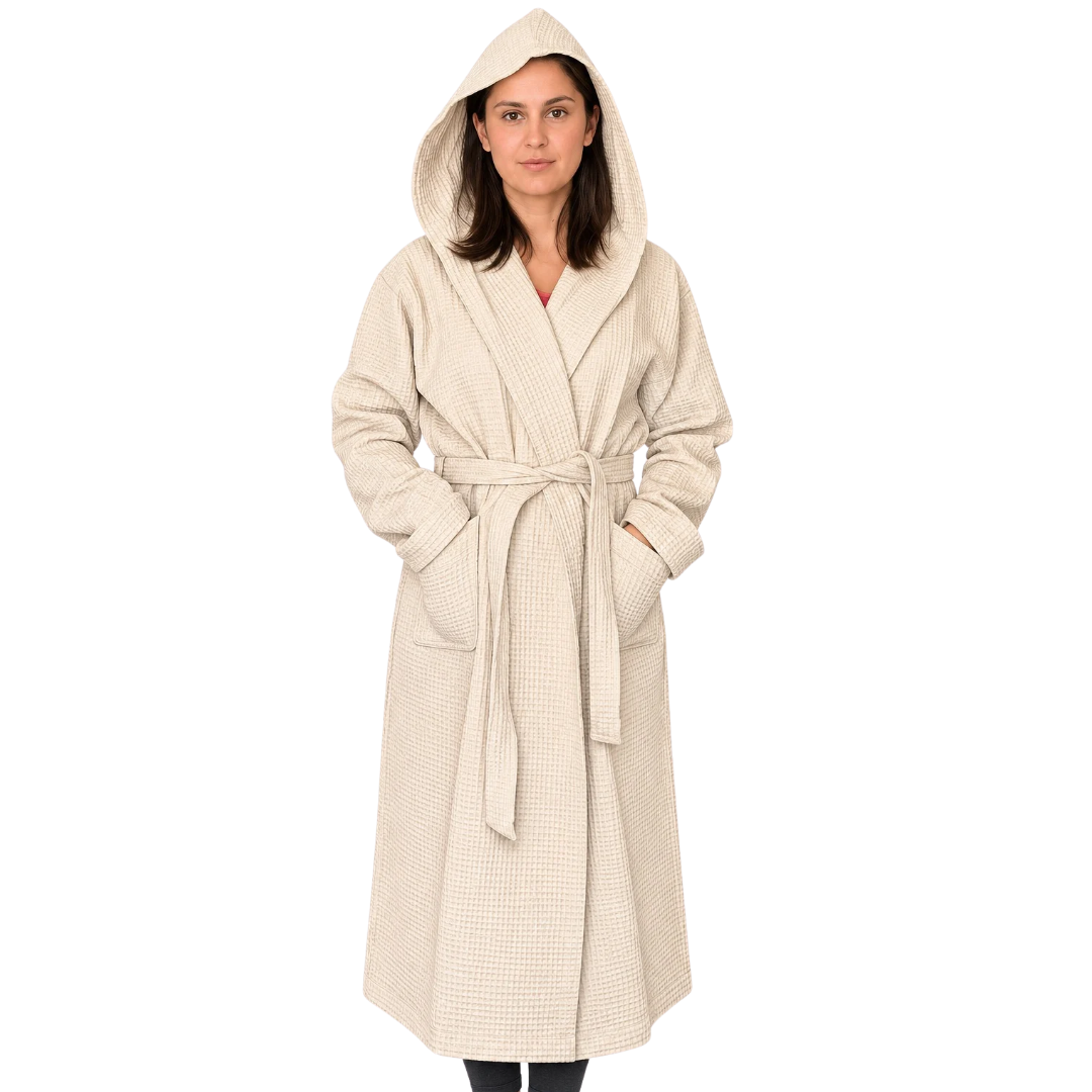 The Plum Blossom Company Organic Cotton Waffle Robe: Classic, Piped or Hooded