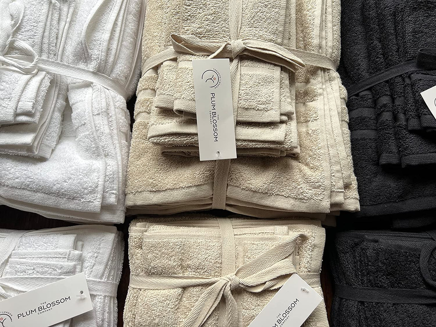 The Plum Blossom Company Ensemble de serviettes en éponge bio, certifié GOTS