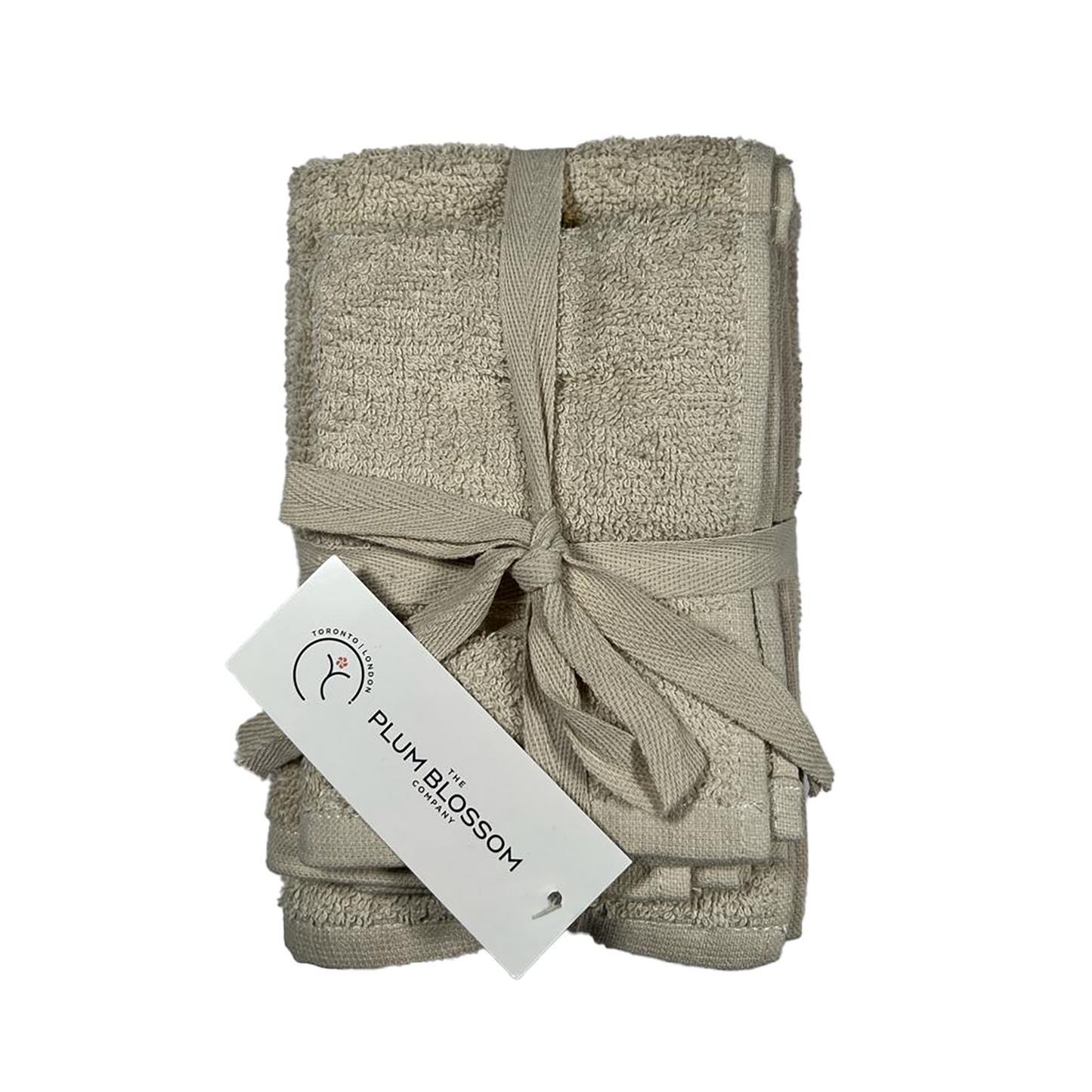 The Plum Blossom Company Ensemble de serviettes en éponge bio, certifié GOTS