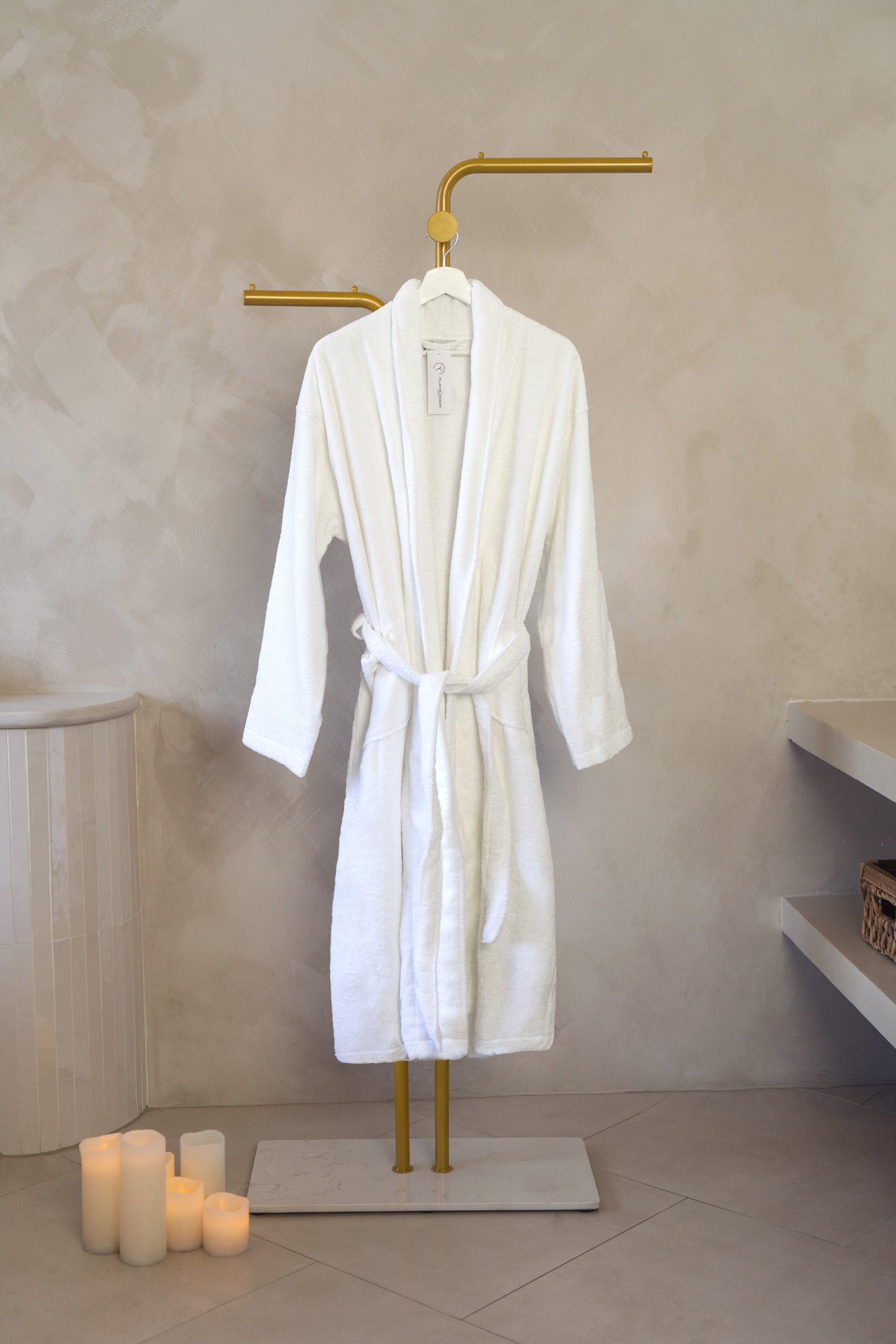 The Plum Blossom Company Organic Terry Bath Robe, GOTS Certified