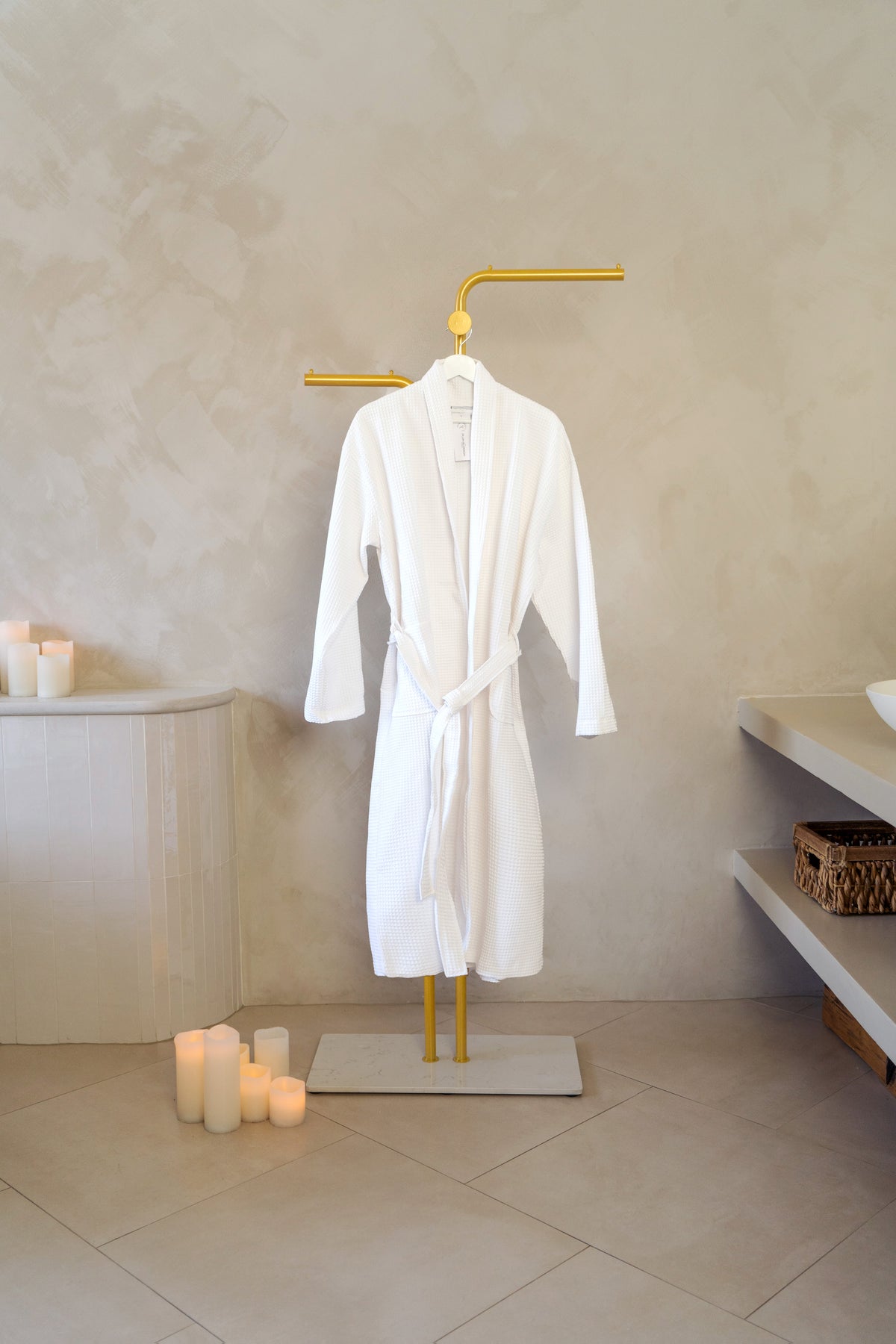 The Plum Blossom Company Organic Cotton Waffle Resort Robe
