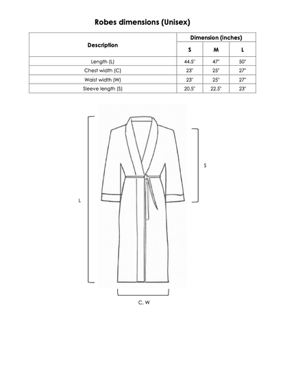 The Plum Blossom Company Peignoir en éponge biologique, certifié GOTS